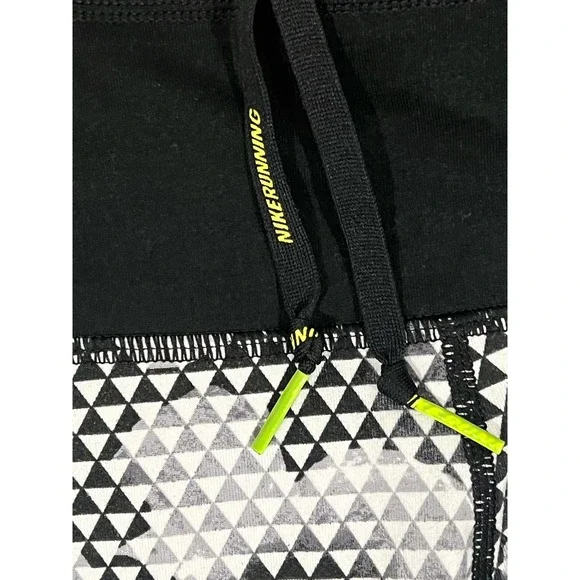 Women's Dri-fit Capri‎ Leggings, White and Black, XS, #521-H - Picture 2 of 4